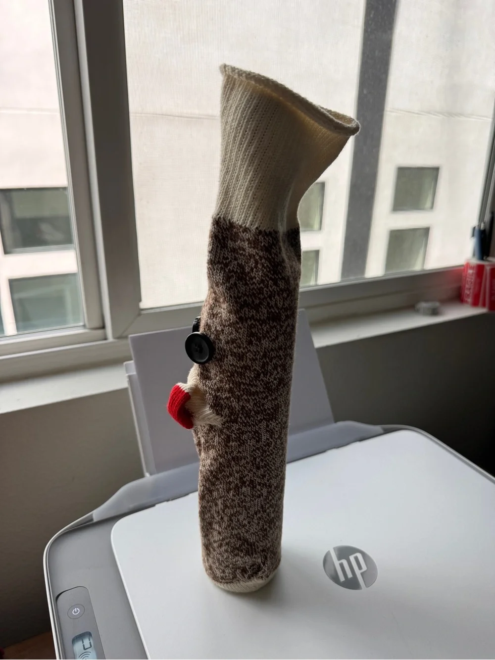 Sock Monkey Wine Bottle Holder - Picture 2 of 3